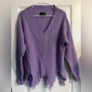 Hudson Gray Distressed Sweater